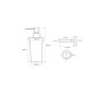 Sapho X-Round - Distributeur de savon avec support, verre mat / noir XR101B