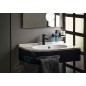 Sapho X-Round - Distributeur de savon avec support, verre mat / noir XR101B