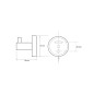 Sapho X-Round - Patère, noir XR205B Sapho X-Round - Patère, noir XR205B