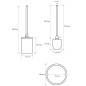 Sapho X-Round - Brosse WC à poser, noir XR306B