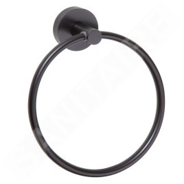 Sapho X-Round - Porte-serviettes, noir XR411B