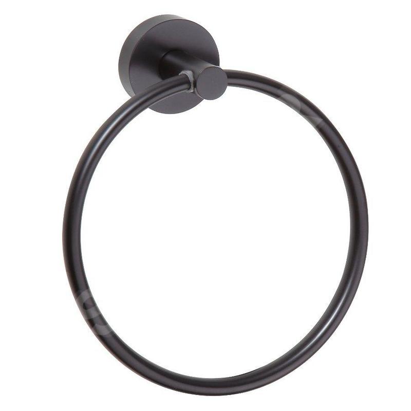 Sapho X-Round - Porte-serviettes, noir XR411B