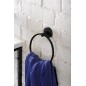 Sapho X-Round - Porte-serviettes, noir XR411B