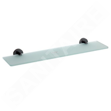 Sapho X-Round - Etagère, longueur 60 cm, verre de lait/noir XR609B