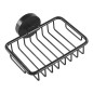 Sapho X-Round - Porte-savon en fil de fer avec support, noir XR801B