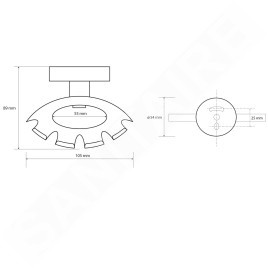 Sapho X-Round - Porte-brosse à dents, noir XR901B