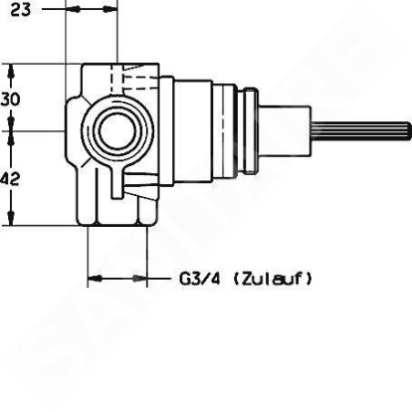 Hansa Corps d’encastrement - Corps d’encastrement pour inverseur multiple DN20 02850100