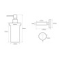 Sapho X-Round - Distributeur de savon avec support, verre dépoli / blanc XR101W