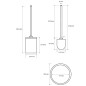 Sapho X-Round - Brosse WC à poser, blanc XR306W
