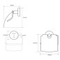 Sapho X-Round - Porte-rouleaux WC, blanc XR732W