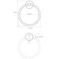 Sapho X-Round - Porte-serviettes, blanc XR411W