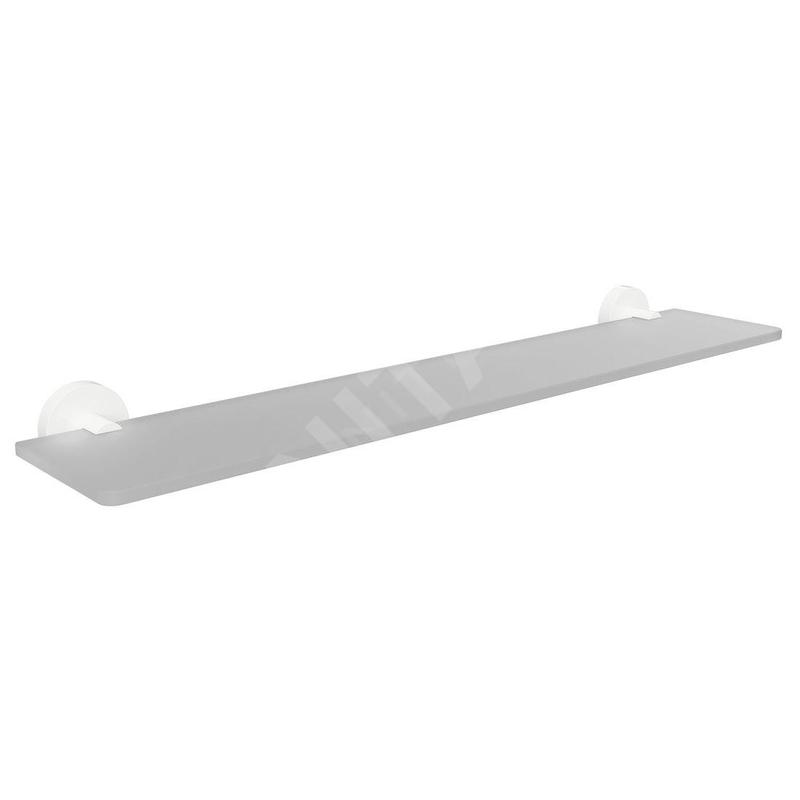 Sapho X-Round - Étagère, longueur 60 cm, verre mat/blanc XR609W