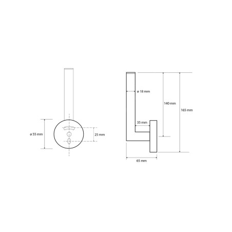 Sapho X-Round - Porte-papier de rechange, blanc XR701W