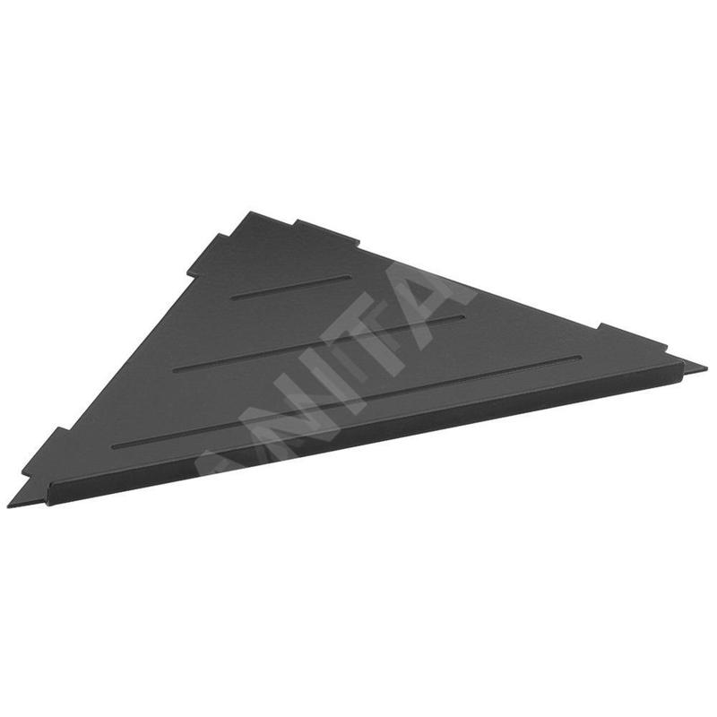 Sapho Smart - Tablette d'angle, dans les joints, noir mat XJ615B