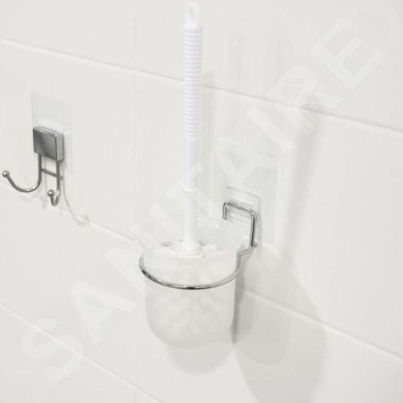 Compactor Bestlock Magic - Brosse de toilette murale avec support, blanc/chrome RAN6859