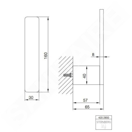 Steinberg 420 - Porte-papier toilette, chrome 420 2850