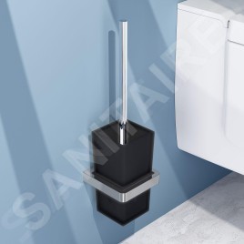 Steinberg 420 - Brosse WC murale avec support, verre dépoli / chrome 420 2902