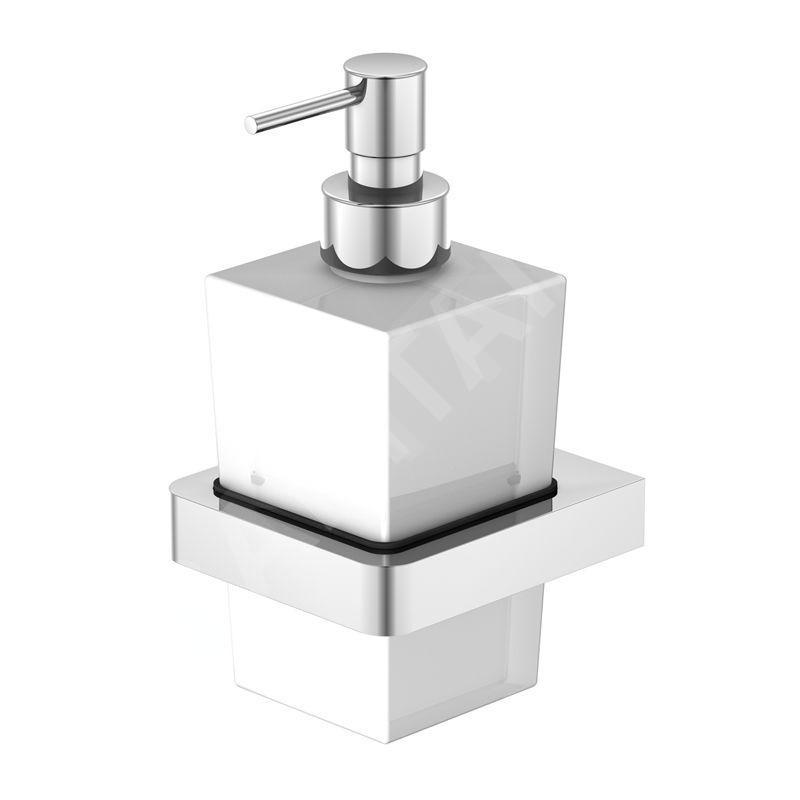 Steinberg 420 - Distributeur de savon avec support, verre dépoli / chrome 420 8001