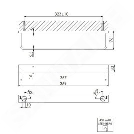 Steinberg 450 - Porte-serviettes, longueur : 37 cm, chrome 450 2640
