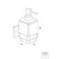 Steinberg 450 - Distributeur de savon avec support, verre dépoli / chrome 450 8000