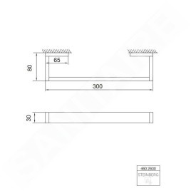 Steinberg 460 - Porte-serviettes, longueur : 30 cm, chrome 460 2630