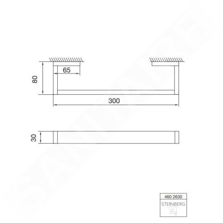 Steinberg 460 - Porte-serviettes, longueur : 30 cm, chrome 460 2630