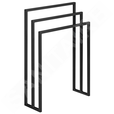 Sapho Équipement de salle de bain - Porte-serviettes sur pied, noir mat SKA303