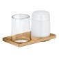 Keuco Edition 11 - Distributeur de savon et verre avec support, verre/bronze brossé 11153039000