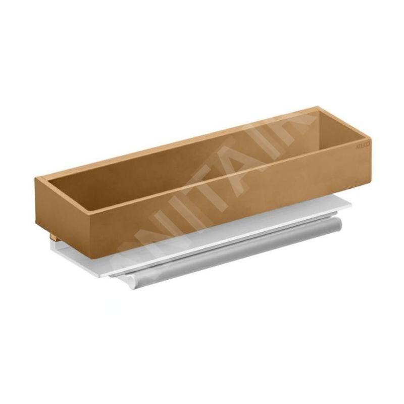 Keuco Edition 11 - Étagère avec raclette à vitre, longueur 300 mm, bronze brossé 11159030000