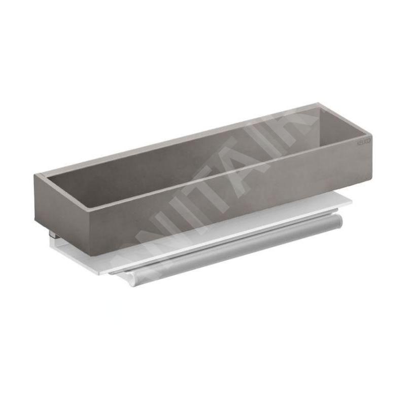 Keuco Edition 11 - Étagère avec raclette à vitre, longueur 300 mm, nickel brossé 11159050000