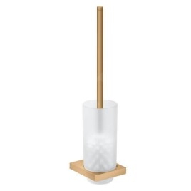 Keuco Edition 11 - Brosse de toilette avec support, verre dépoli/bronze brossé 11164039000