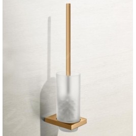 Keuco Edition 11 - Brosse de toilette avec support, verre dépoli/bronze brossé 11164039000