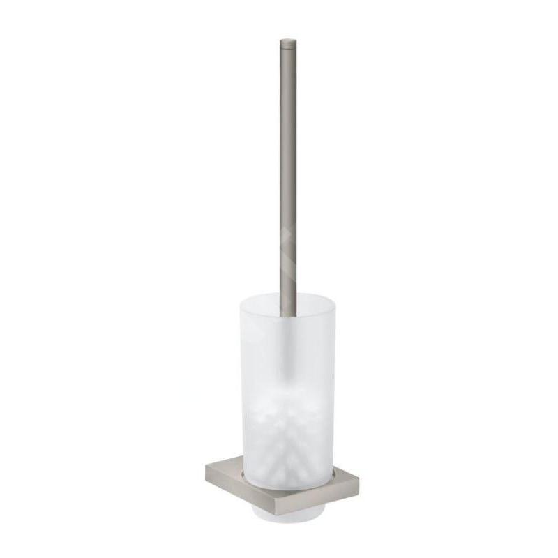 Keuco Edition 11 - Brosse de toilette avec support, verre/nickel brossé 11164059000