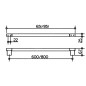 Keuco Plan - Porte-serviettes, longueur 85 cm, acier 14901070800
