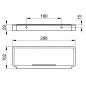 Keuco Plan - Étagère, longueur : 29 cm, inox/noir 14958070037