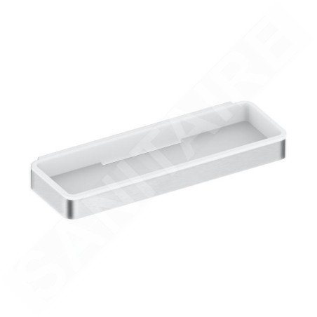 Keuco Plan - Étagère, longueur : 29 cm, inox/blanc 14958070051