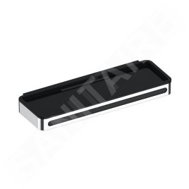 Keuco Plan - Étagère avec raclette à vitre, longueur 29 cm, noir/chrome 14959010037