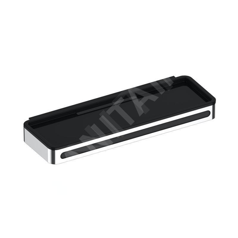 Keuco Plan - Étagère avec raclette à vitre, longueur 29 cm, noir/chrome 14959010037