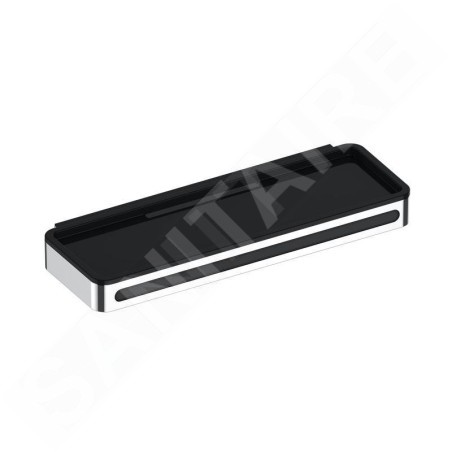 Keuco Plan - Étagère avec raclette à vitre, longueur 29 cm, noir/chrome 14959010037