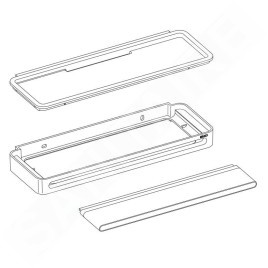 Keuco Plan - Étagère avec raclette à vitre, longueur 29 cm, noir/chrome 14959010037