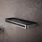 Keuco Plan - Étagère avec raclette à vitre, longueur 29 cm, noir/chrome 14959010037