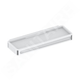Keuco Plan - Étagère avec raclette à vitre, longueur 29 cm, inox/blanc 14959070051