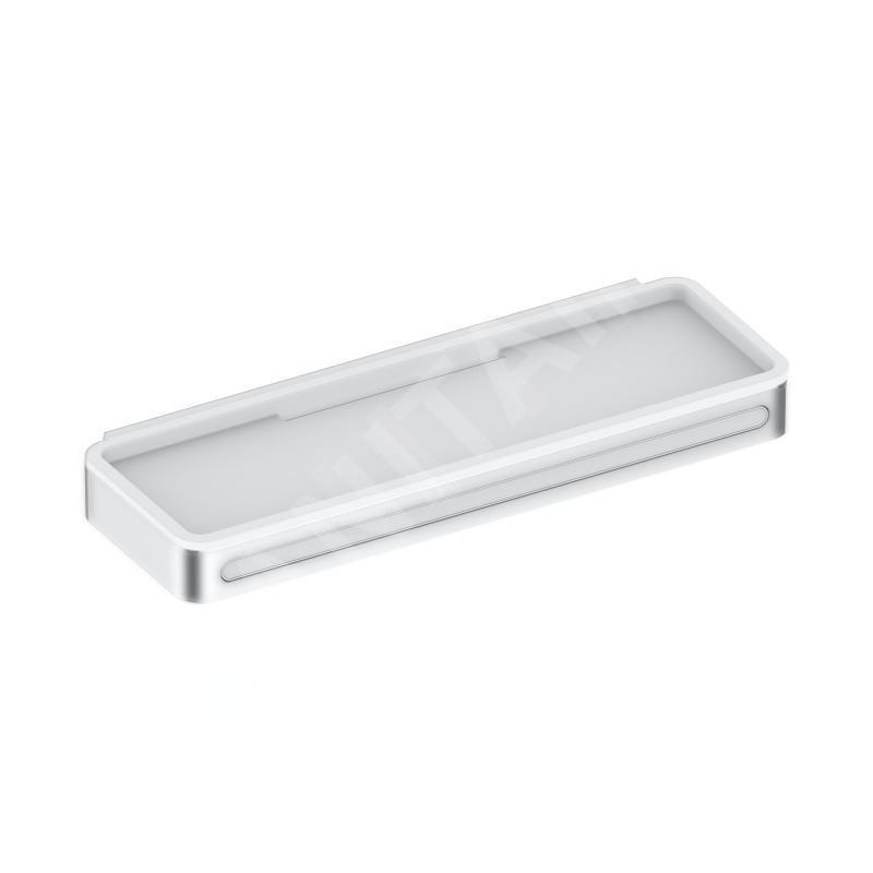 Keuco Plan - Étagère avec raclette à vitre, longueur 29 cm, inox/blanc 14959070051