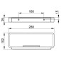 Keuco Plan - Étagère avec raclette à vitre, longueur 29 cm, inox/blanc 14959070051