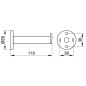 Keuco Plan - Porte-papier toilette de rechange, inox 14963070000