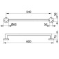 Keuco Edition 90 - Porte-serviettes, longueur 60 cm, chrome 19001010600