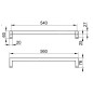 Keuco Edition 90 - Porte-serviettes, longueur 56 cm, chrome 19101010600