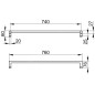 Keuco Edition 90 - Porte-serviettes, longueur 76 cm, chrome 19101010800