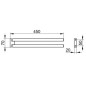 Keuco Edition 90 - Porte-serviettes, longueur 45 cm, chrome 19118010000