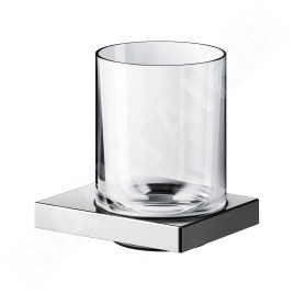 Keuco Edition 90 - Gobelet brosse à dent et dentifrice avec support, verre/chrome 19150019000